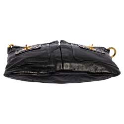 Pre Owned حقيبة كروس مارك باي مارك جاكوبس برسي قفل دوار توتالي جلد أسود