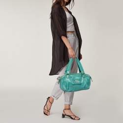 Marc by Marc Jacobs Green Leather Totally Turnlock Benny Satchel