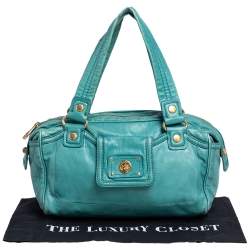 Marc by Marc Jacobs Green Leather Totally Turnlock Benny Satchel