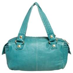 Marc by Marc Jacobs Green Leather Totally Turnlock Benny Satchel