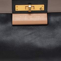 Pre Owned Marc by Marc Jacobs Tricolor Suede And Leather East End Lady Rei Clutch