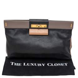 Pre Owned Marc by Marc Jacobs Tricolor Suede And Leather East End Lady Rei Clutch