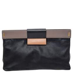 Pre Owned Marc by Marc Jacobs Tricolor Suede And Leather East End Lady Rei Clutch