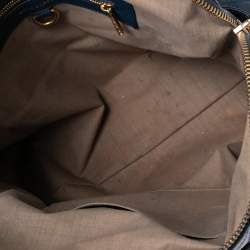 Pre Owned  Marc Jacobs Blue Quilted Leather Bruna Belted Tote