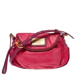 Pre Owned Marc by Marc Jacobs Pink Leather Natasha Shoulder Bag