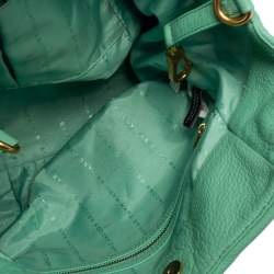 Pre Owned Marc by Marc Jacobs Aquamarine Green Leather Classic Q Francesca Shoulder Bag