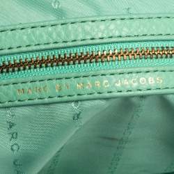 Pre Owned Marc by Marc Jacobs Aquamarine Green Leather Classic Q Francesca Shoulder Bag