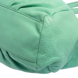 Pre Owned Marc by Marc Jacobs Aquamarine Green Leather Classic Q Francesca Shoulder Bag