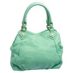 Pre Owned Marc by Marc Jacobs Aquamarine Green Leather Classic Q Francesca Shoulder Bag