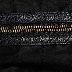 Pre Owned Marc by Marc Jacobs Black/Cream Leather Too Hot to Handle Tote