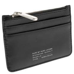 Marc by Marc Jacobs Black Leather Zip Card Holder