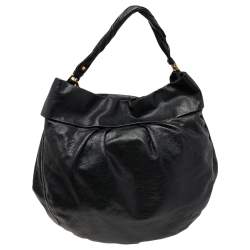 Pre Owned حقيبة هوبو مارك باي مارك جاكوبس كلاسيك كيو هيلير جلد أسود