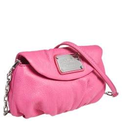 Pre Owned Marc by Marc Jacobs Pink Leather Classic Q Natasha Crossbody Bag