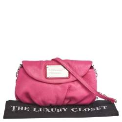 Pre Owned Marc by Marc Jacobs Pink Leather Classic Q Natasha Crossbody Bag