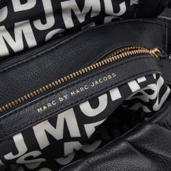 Pre Owned Marc by Marc Jacobs Black Leather Flap Top Handle Bag