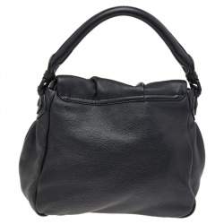 Pre Owned Marc by Marc Jacobs Black Leather Flap Top Handle Bag