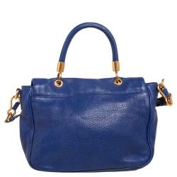 مملوكة مسبقًا Marc by Marc Jacobs Blue Leather Too Hot To Handle Top Handle Bag