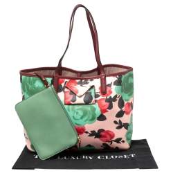 Pre Owned Marc by Marc Jacobs Multicolor Coated Canvas and Leather Metropolitote Jerrie Rose Tote