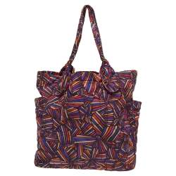 Pre Owned Marc By Marc Jacobs Multicolor Nylon Quilted Shopper Tote