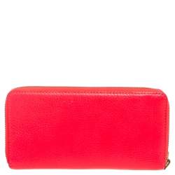 Marc by Marc Jacobs Neon Pink Leather Classic Q Zip Around Wallet