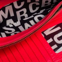 Marc by Marc Jacobs Neon Pink Leather Classic Q Zip Around Wallet