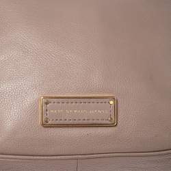 Pre Owned Marc by Marc Jacobs Dark Beige Leather Too Hot to Handle Tote