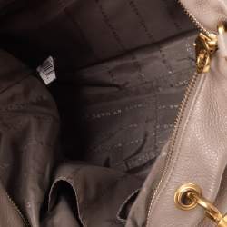 Pre Owned Marc by Marc Jacobs Dark Beige Leather Too Hot to Handle Tote