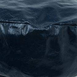 Pre Owned حقيبة يد هوبو مارك باي مارك جاكوبس كلاسيك Q هيلير جلد لامع ثنائي اللون أزرق كحلي