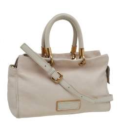 Marc by Marc Jacobs Cream Leather Small Too Hot To Handle Tote