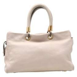 Marc by Marc Jacobs Cream Leather Small Too Hot To Handle Tote