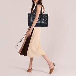 Pre Owned حقيبة مارك باي مارك جاكوبس توتالي ديابر جلد أسود قفل دوار