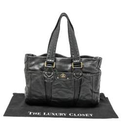 Pre Owned حقيبة مارك باي مارك جاكوبس توتالي ديابر جلد أسود قفل دوار