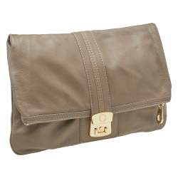 مملوكة مسبقًا Marc by Marc Jacobs Grey Leather Clutch