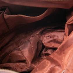 Pre Owned Marc by Marc Jacobs Orange/Burgundy Leather Zipped Satchel