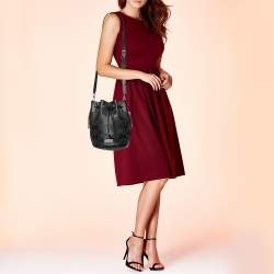 Pre Owned Marc by Marc Jacobs Black Leather Studded Bucket Shoulder Bag