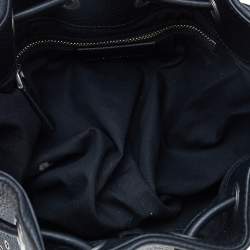 Pre Owned Marc by Marc Jacobs Black Leather Studded Bucket Shoulder Bag