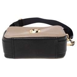 Pre Owned حقيبة كروس مارك جاكوبس سناب شوت جلد بيج-أسود