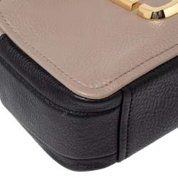 Pre Owned حقيبة كروس مارك جاكوبس سناب شوت جلد بيج-أسود