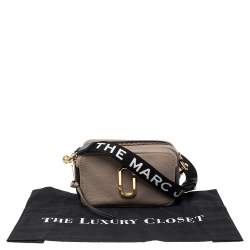 Pre Owned حقيبة كروس مارك جاكوبس سناب شوت جلد بيج-أسود