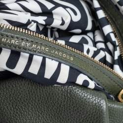 Pre Owned Marc by Marc Jacobs Olive Green Leather Classic Q Natasha Shoulder Bag