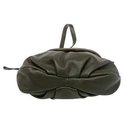 Pre Owned Marc by Marc Jacobs Olive Green Leather Classic Q Natasha Shoulder Bag
