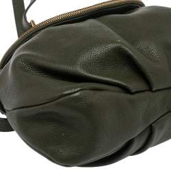 Pre Owned Marc by Marc Jacobs Olive Green Leather Classic Q Natasha Shoulder Bag