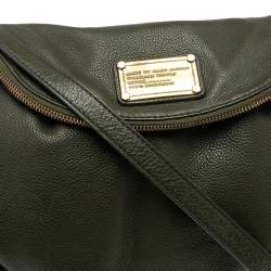 Pre Owned Marc by Marc Jacobs Olive Green Leather Classic Q Natasha Shoulder Bag