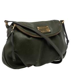 Pre Owned Marc by Marc Jacobs Olive Green Leather Classic Q Natasha Shoulder Bag