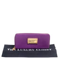 Marc by Marc Jacobs Purple Leather Classic Q Continental Wallet