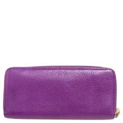 Marc by Marc Jacobs Purple Leather Classic Q Continental Wallet