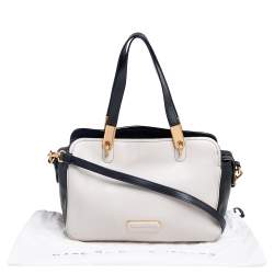 Pre Owned حقيبة ساتشل مارك باي مارك جاكوبس ليغيرو جلد كريمي/أسود