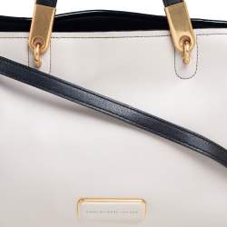 Pre Owned حقيبة ساتشل مارك باي مارك جاكوبس ليغيرو جلد كريمي/أسود