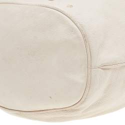 Pre Owned حقيبة باكت مارك باي مارك جاكوبس أربطة تو هوت تو هاندل جلد أبيض