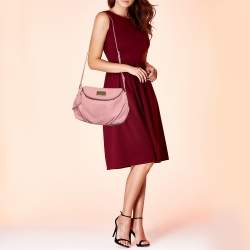 مملوكة مسبقًا Marc by Marc Jacobs Pink Leather Classic Q Natasha Crossbody Bag